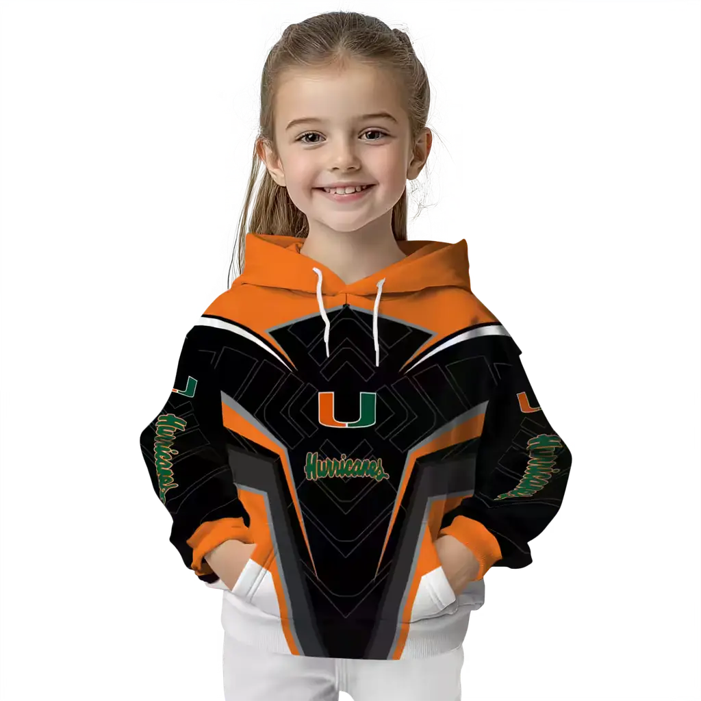 miami hurricanes futuristic pattern orange black hoodie top rated miami hurricanes futuristic pattern orange black hoodie top rated
