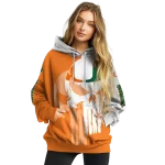 miami hurricanes graphic punisher orange white hoodie best selling