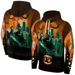 miami hurricanes halloween vibes orange black hoodie best selling