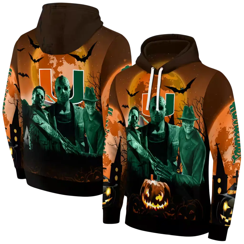 miami hurricanes halloween vibes orange black hoodie fashion forward miami hurricanes halloween vibes orange black hoodie fashion forward