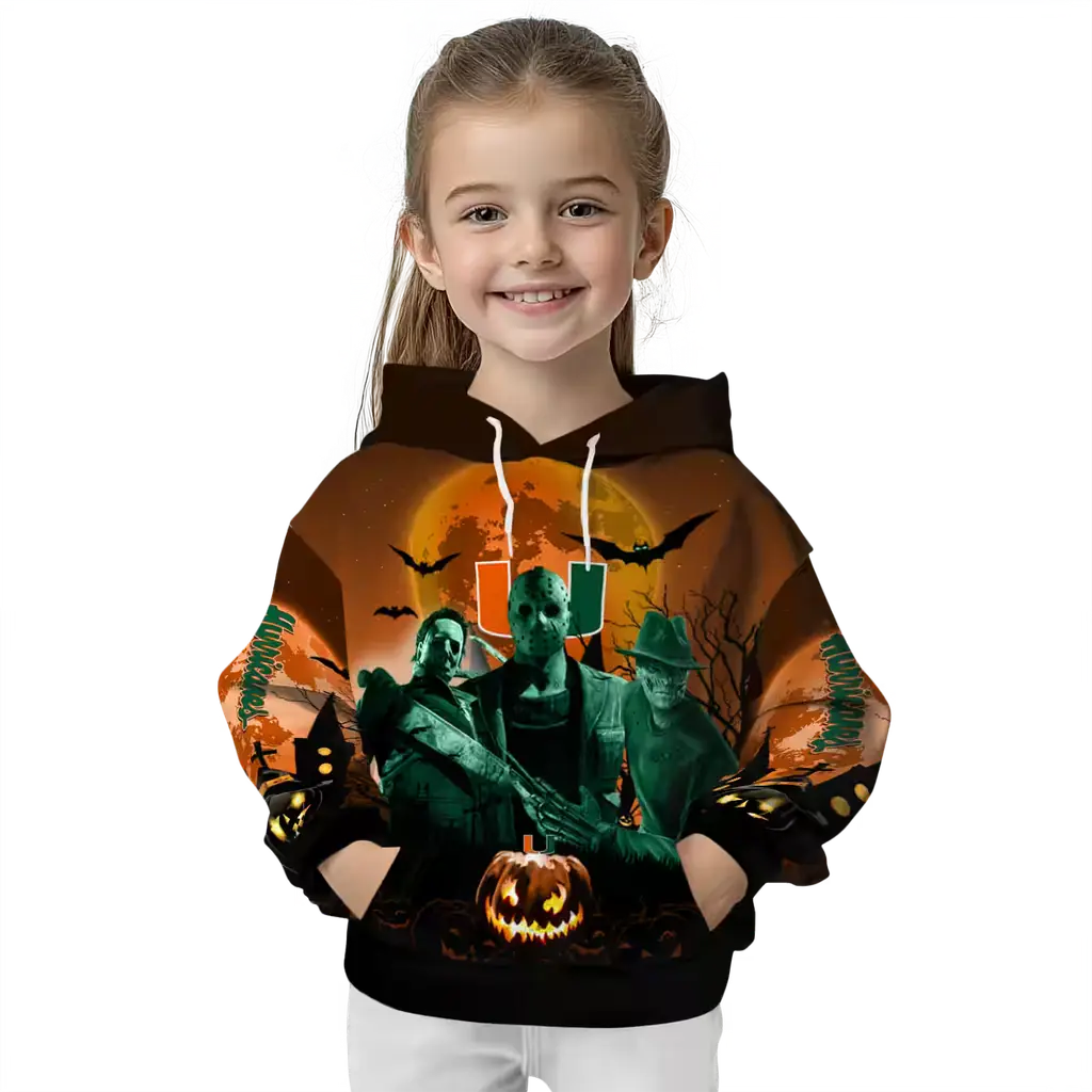 miami hurricanes halloween vibes orange black hoodie top rated miami hurricanes halloween vibes orange black hoodie top rated