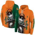 miami hurricanes jack skellington orange hoodie best selling