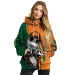 miami hurricanes jack skellington orange hoodie best selling