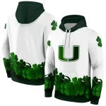 miami hurricanes lucky motif white green hoodie best selling