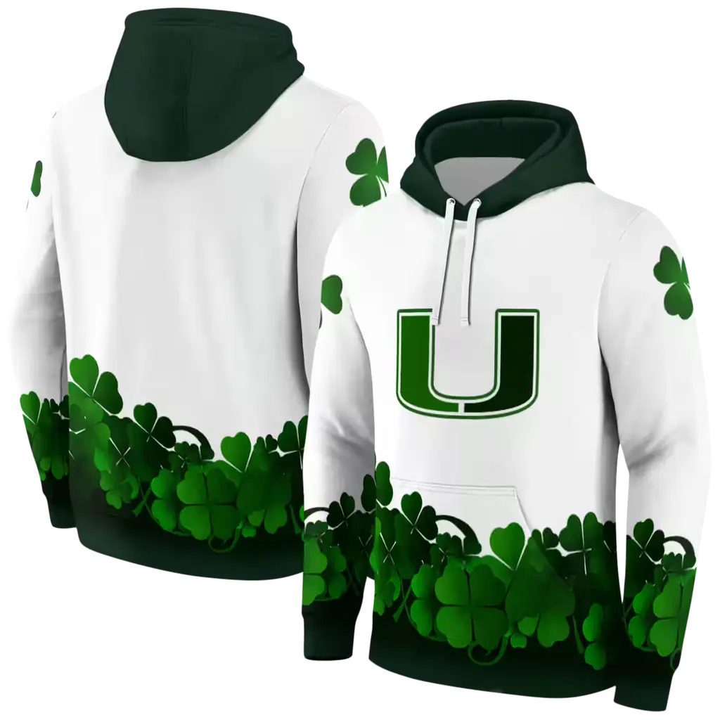 miami hurricanes lucky motif white green hoodie fashion forward miami hurricanes lucky motif white green hoodie fashion forward
