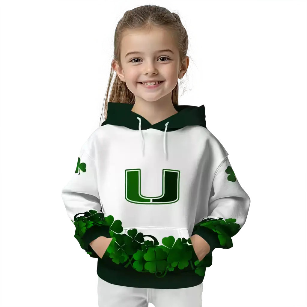 miami hurricanes lucky motif white green hoodie top rated miami hurricanes lucky motif white green hoodie top rated