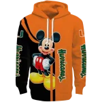 miami hurricanes mickey mouse orange black hoodie best selling