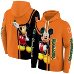 miami hurricanes mickey mouse orange black hoodie best selling