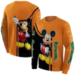 miami hurricanes mickey mouse orange black hoodie best selling