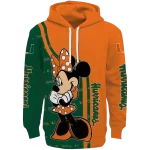 miami hurricanes minnie mouse orange hoodie best selling