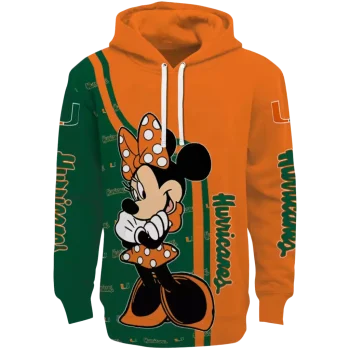 miami hurricanes minnie mouse orange hoodie best selling