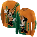 miami hurricanes minnie mouse orange hoodie best selling