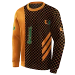 miami hurricanes monogram pattern orange hoodie best selling