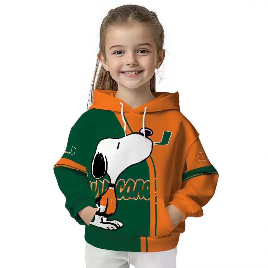 miami hurricanes playful snoopy orange hoodie top rated miami hurricanes playful snoopy orange hoodie top rated