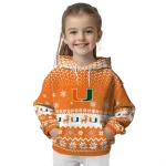 miami hurricanes reindeer motif orange hoodie best selling