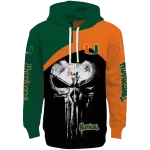 miami hurricanes skull punisher green black hoodie best selling