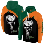 miami hurricanes skull punisher green black hoodie best selling