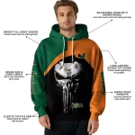 miami hurricanes skull punisher green black hoodie best selling