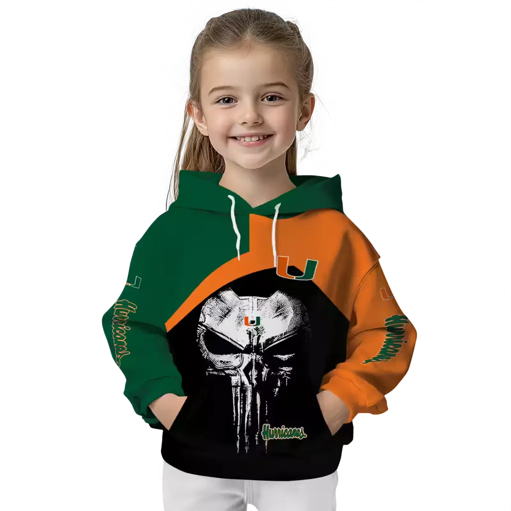 miami hurricanes skull punisher green black hoodie top rated miami hurricanes skull punisher green black hoodie top rated