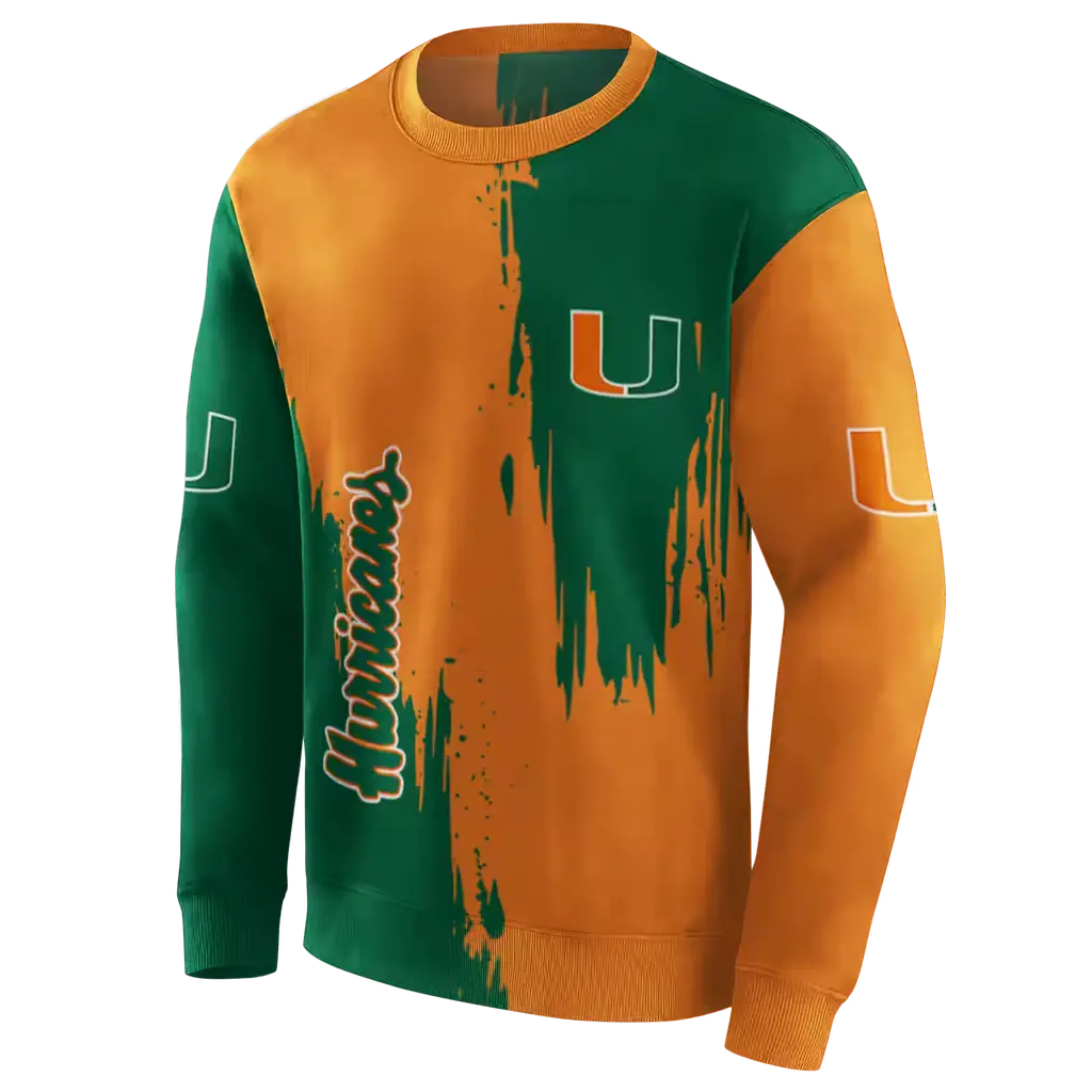 miami hurricanes splatter effect orange hoodie new arrival miami hurricanes splatter effect orange hoodie new arrival
