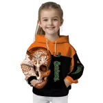 miami hurricanes sugar skull orange black hoodie best selling