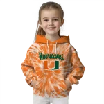 miami hurricanes tie dye pattern orange hoodie best selling