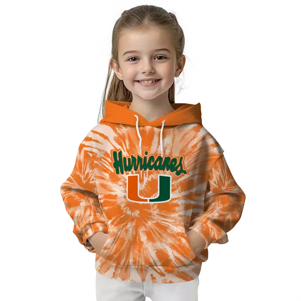 miami hurricanes tie dye pattern orange hoodie top rated miami hurricanes tie dye pattern orange hoodie top rated