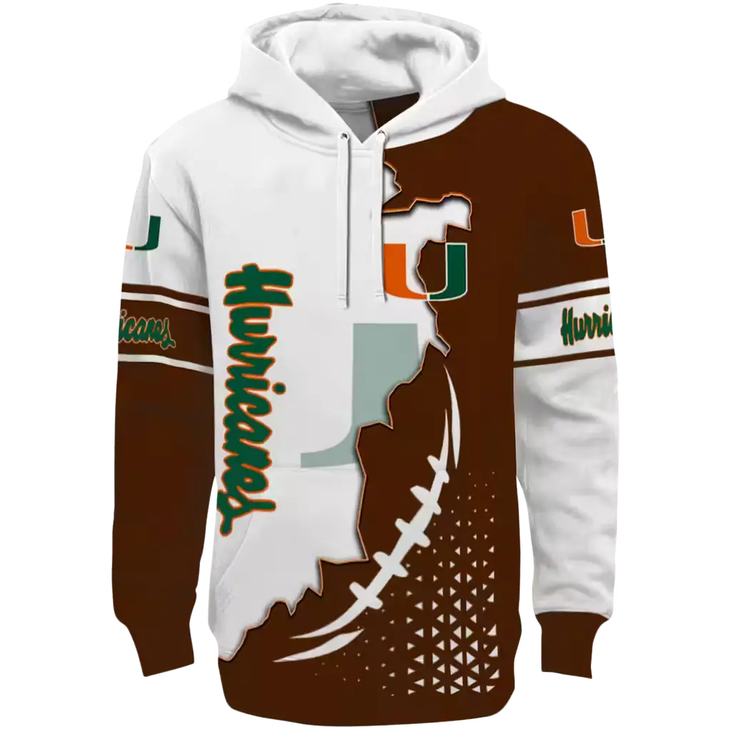 miami hurricanes triangular pattern orange white hoodie best selling miami hurricanes triangular pattern orange white hoodie best selling