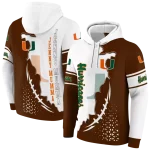 miami hurricanes triangular pattern orange white hoodie best selling