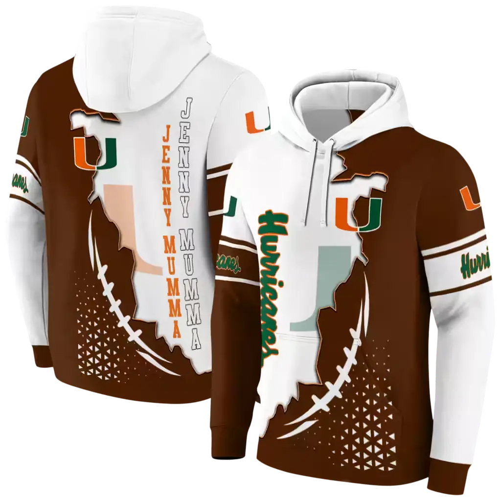 miami hurricanes triangular pattern orange white hoodie fashion forward miami hurricanes triangular pattern orange white hoodie fashion forward