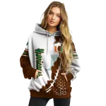 miami hurricanes triangular pattern orange white hoodie best selling