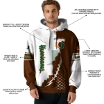 miami hurricanes triangular pattern orange white hoodie best selling