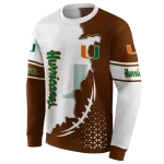 miami hurricanes triangular pattern orange white hoodie best selling
