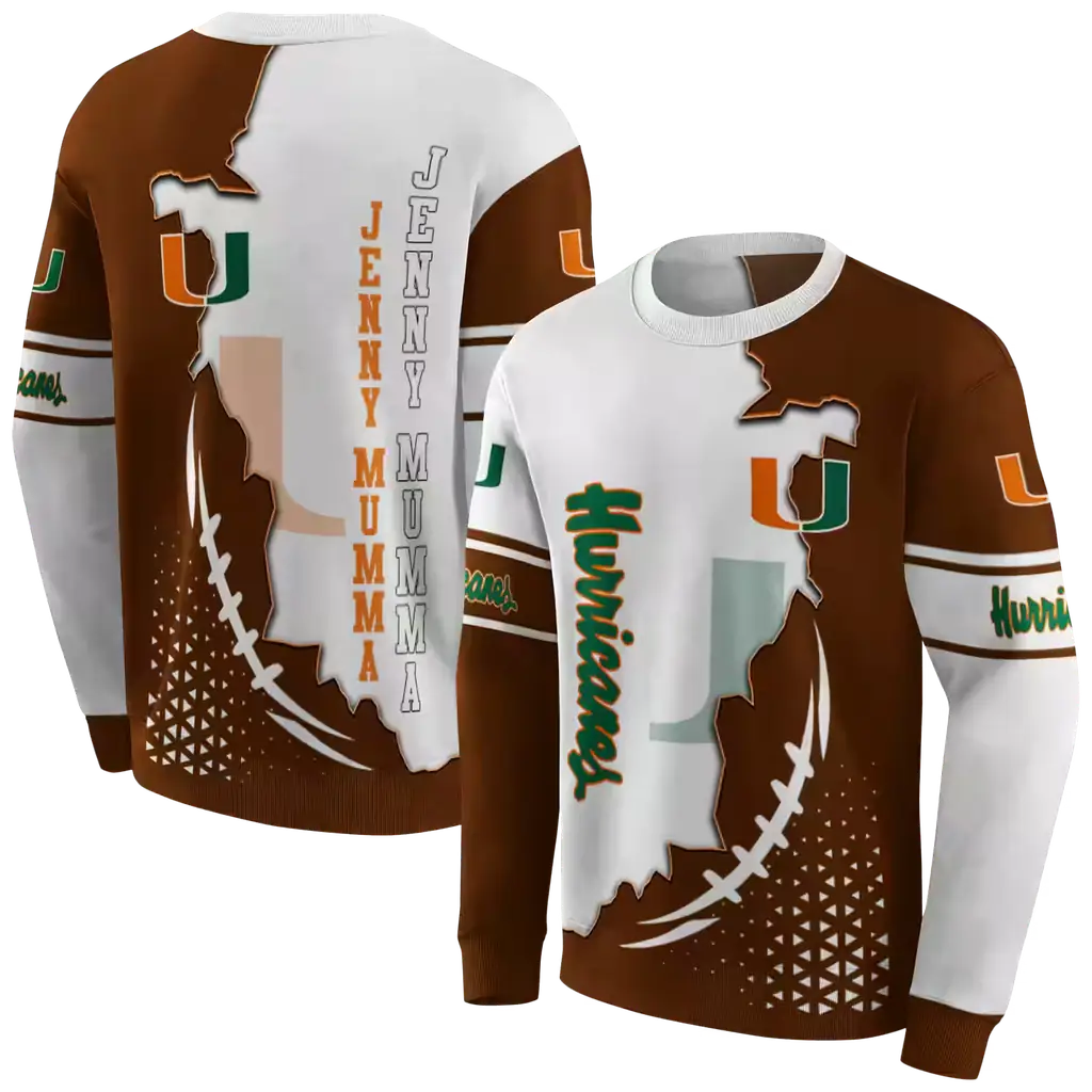 miami hurricanes triangular pattern orange white hoodie premium grade miami hurricanes triangular pattern orange white hoodie premium grade