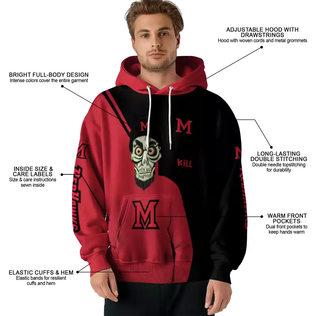 miami redhawks achmed skull red hoodie latest model miami redhawks achmed skull red hoodie latest model