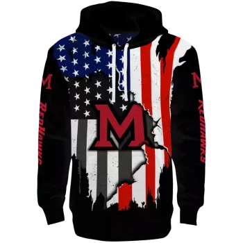 miami redhawks american pride black hoodie best selling