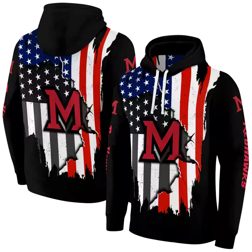 miami redhawks american pride black hoodie fashion forward miami redhawks american pride black hoodie fashion forward