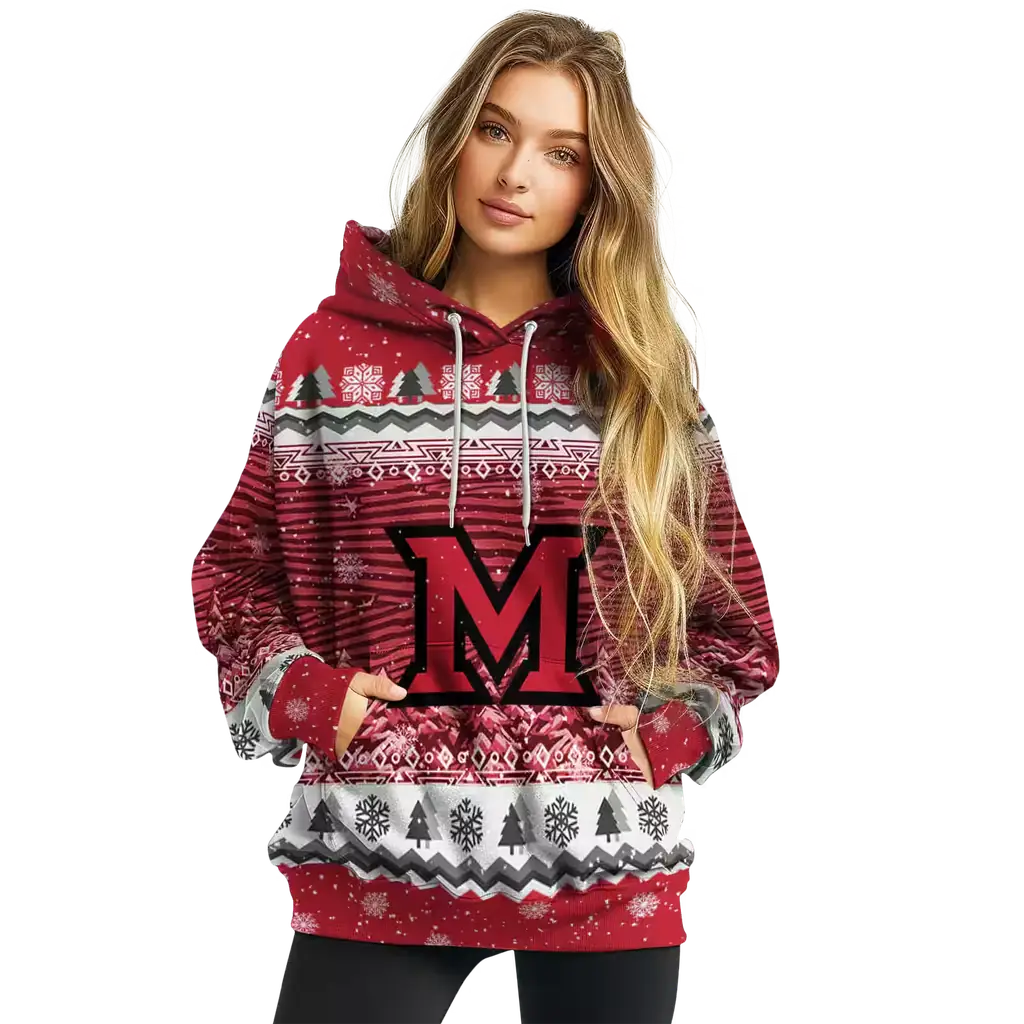 miami redhawks christmas trees red hoodie high quality miami redhawks christmas trees red hoodie high quality