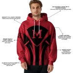 miami redhawks concentric lines red black hoodie best selling