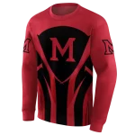 miami redhawks concentric lines red black hoodie best selling