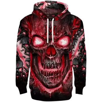 miami redhawks demonic skull red black hoodie best selling