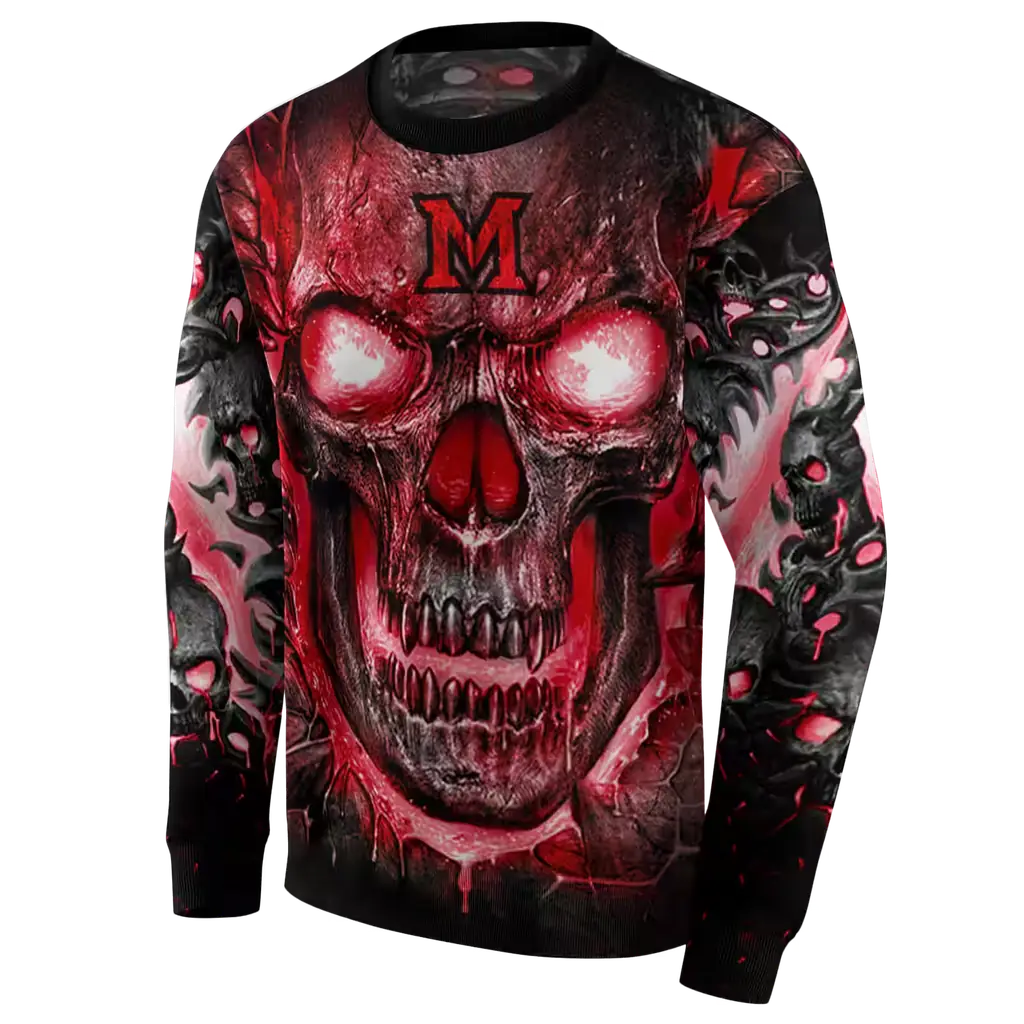 miami redhawks demonic skull red black hoodie new arrival miami redhawks demonic skull red black hoodie new arrival