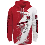 miami redhawks dynamic slash red white hoodie best selling