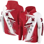 miami redhawks dynamic slash red white hoodie best selling