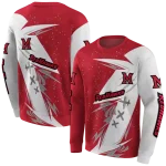 miami redhawks dynamic slash red white hoodie best selling