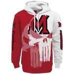miami redhawks graphic punisher red white hoodie best selling
