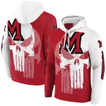 miami redhawks graphic punisher red white hoodie best selling