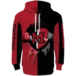 miami redhawks heartbeat graphic red hoodie best selling