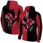 miami redhawks heartbeat graphic red hoodie best selling