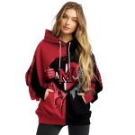 miami redhawks heartbeat graphic red hoodie best selling